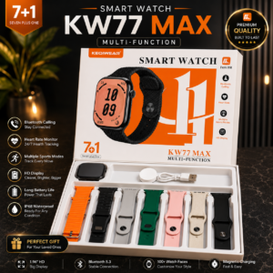 KW77 MAX Premium Smartwatch – 7-in-1 Combo